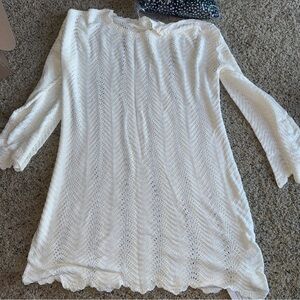 Elegant White Knit Sweater